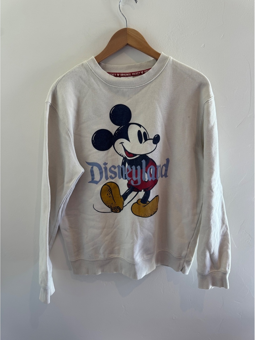 Disneyland Mickey Mouse Distressed Graphic Sweatshirt Womenβs Medium